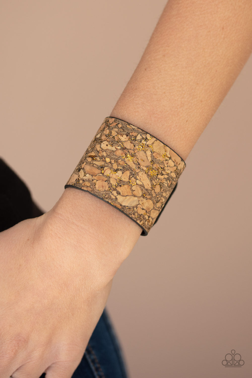 Cork Congo - Brass Snap Bracelet