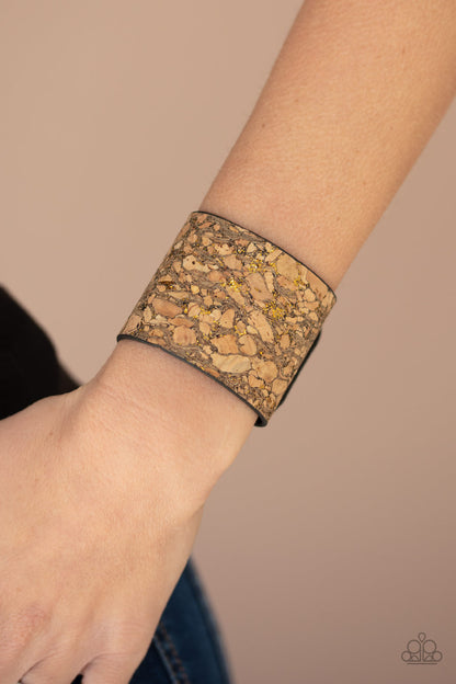 Cork Congo - Brass Snap Bracelet