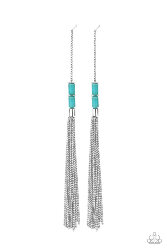 Windblown - Blue - Paparazzi Earrings