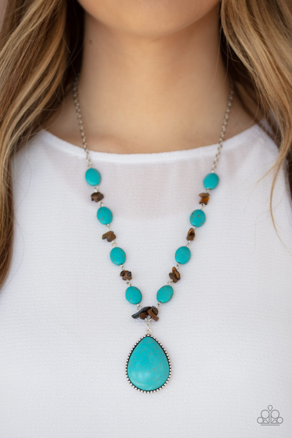 Desert Diva - Blue - Paparazzi Necklace