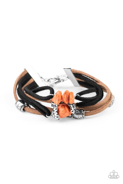 Rocky Mountain Rebel - Orange - Paparazzi Bracelet