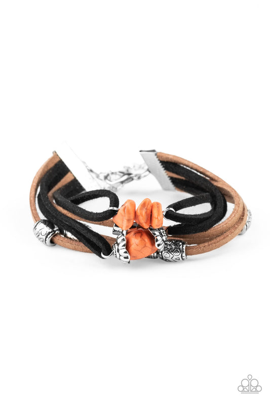 Rocky Mountain Rebel - Orange - Paparazzi Bracelet