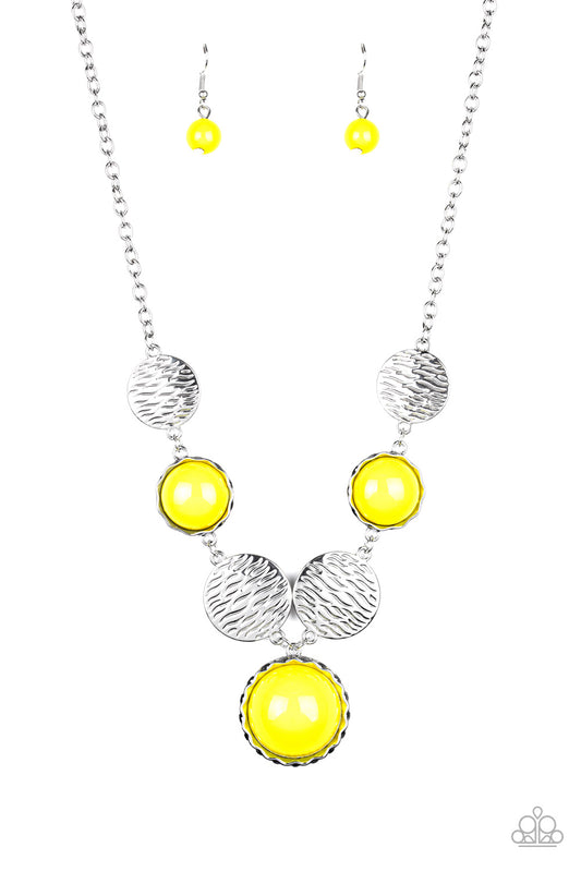 Bohemian Bombshell - Yellow - Paparazzi Necklace