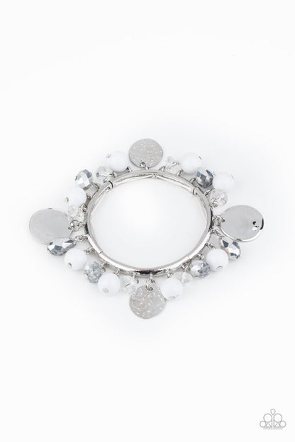 Charming Treasure - White Stretch Bracelet
