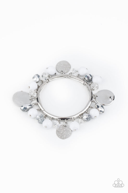 Charming Treasure - White Stretch Bracelet