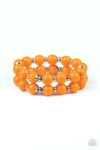 Bubble Blast Off - Orange Stretch Bracelet