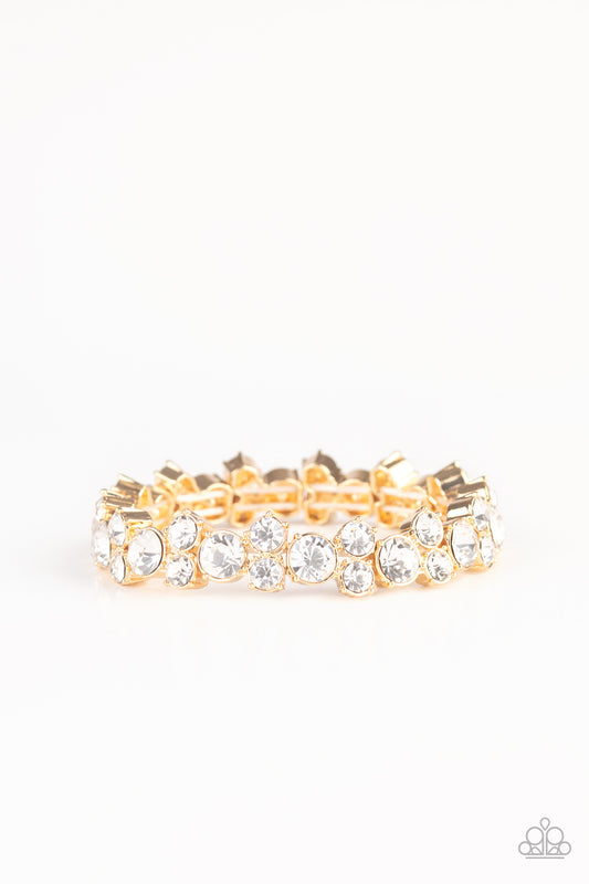 Here Comes The Bride - Gold - Paparazzi Bracelet