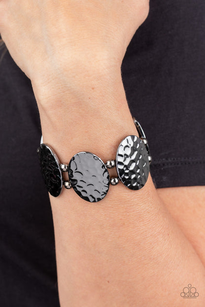 Radial Reflections - Black - Paparazzi Bracelet
