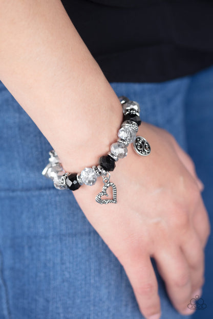 Fabulously Flirty - Black - Paparazzi Bracelet