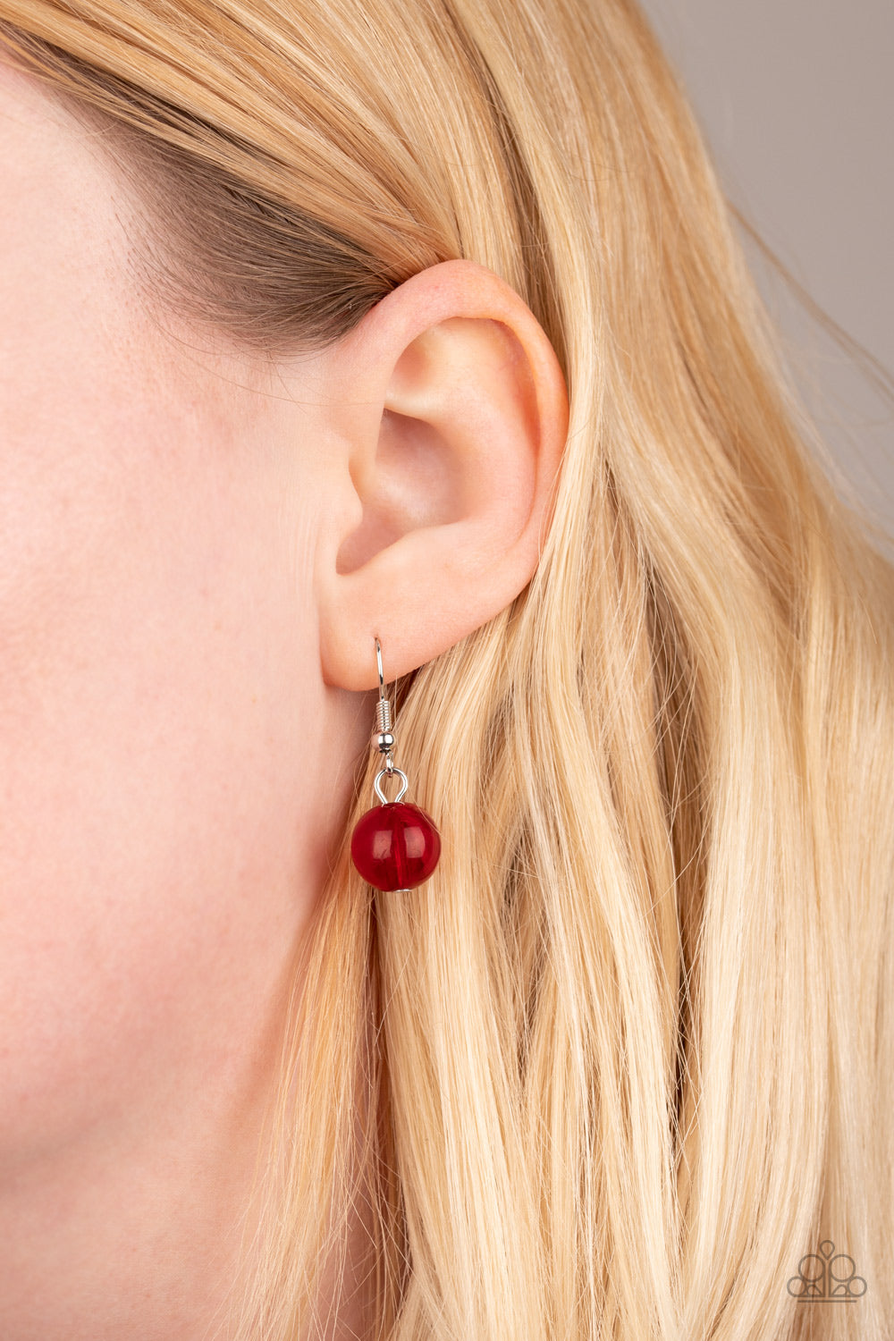 Sorry To Burst Your Bubble - Red - Paparazzi Necklace