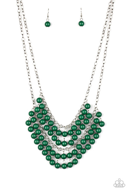 Bubbly Boardwalk - Green Necklace