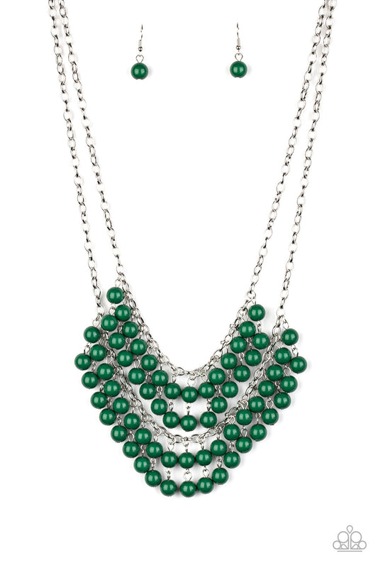 Bubbly Boardwalk - Green Necklace