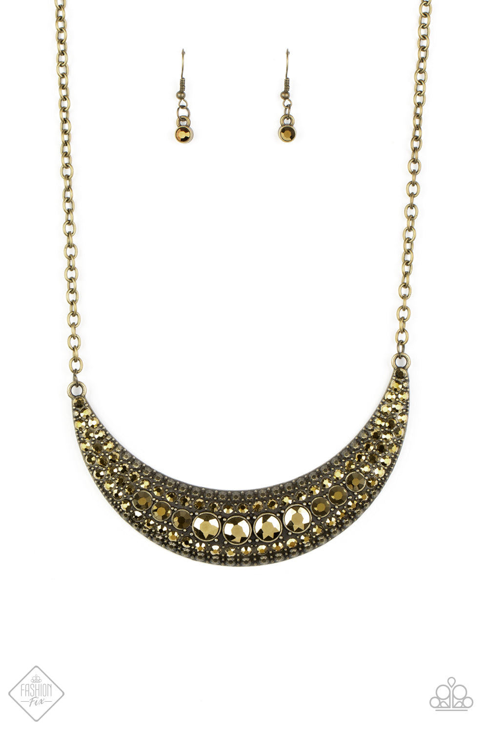 Moon Child Magic - Brass - Paparazzi Necklace