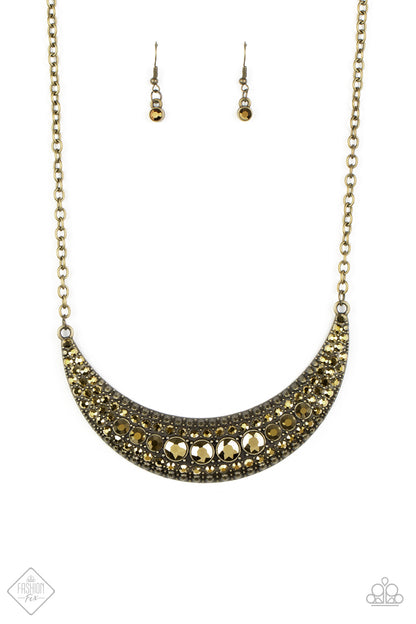 Moon Child Magic - Brass - Paparazzi Necklace