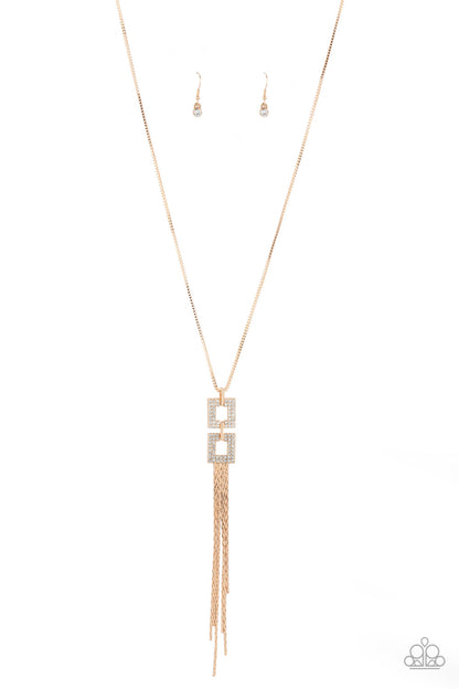 Times Square Stunner - Gold Necklace