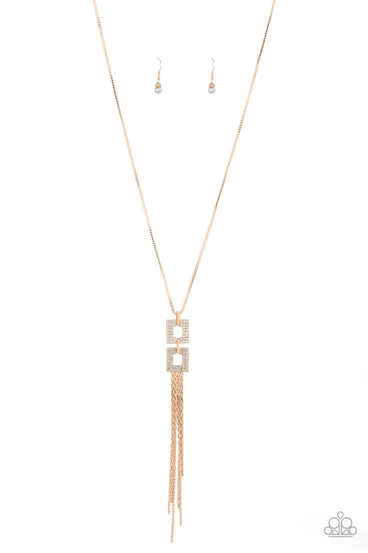 Times Square Stunner - Gold Necklace