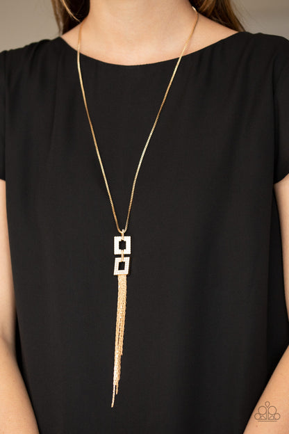 Times Square Stunner - Gold Necklace