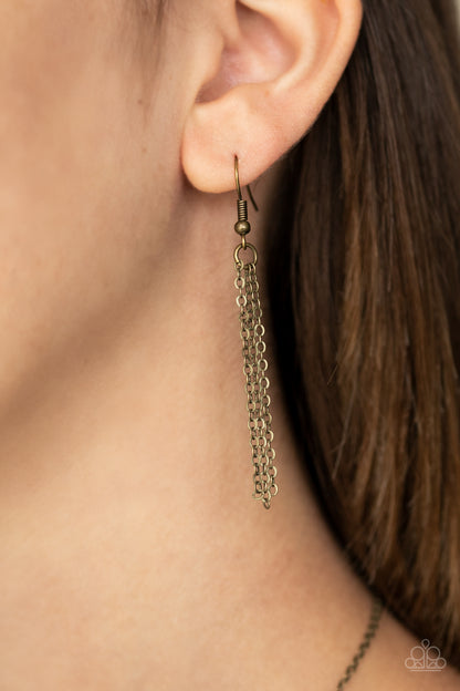Land Of The Free - Brass - Paparazzi Necklace