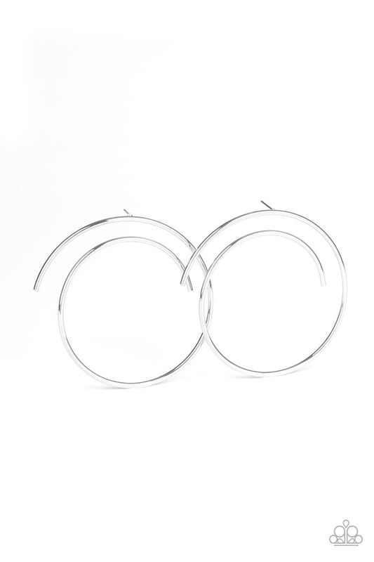 Vogue Vortex - Silver Post Earrings