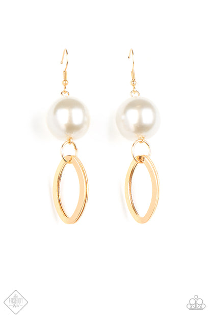 Big Spender Shimmer - Gold - Paparazzi Earrings