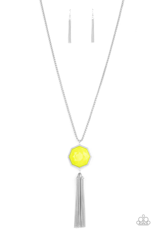 Prismatically Polygon - Yellow - Paparazzi Necklace