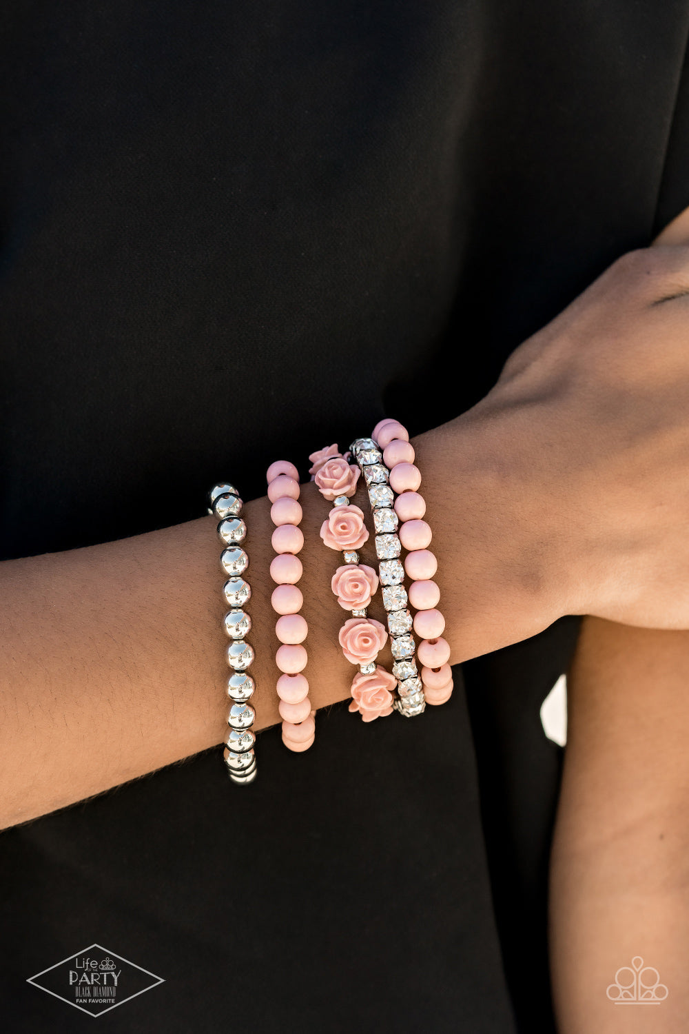 Rose Garden Grandeur - Pink - Paparazzi Bracelet
