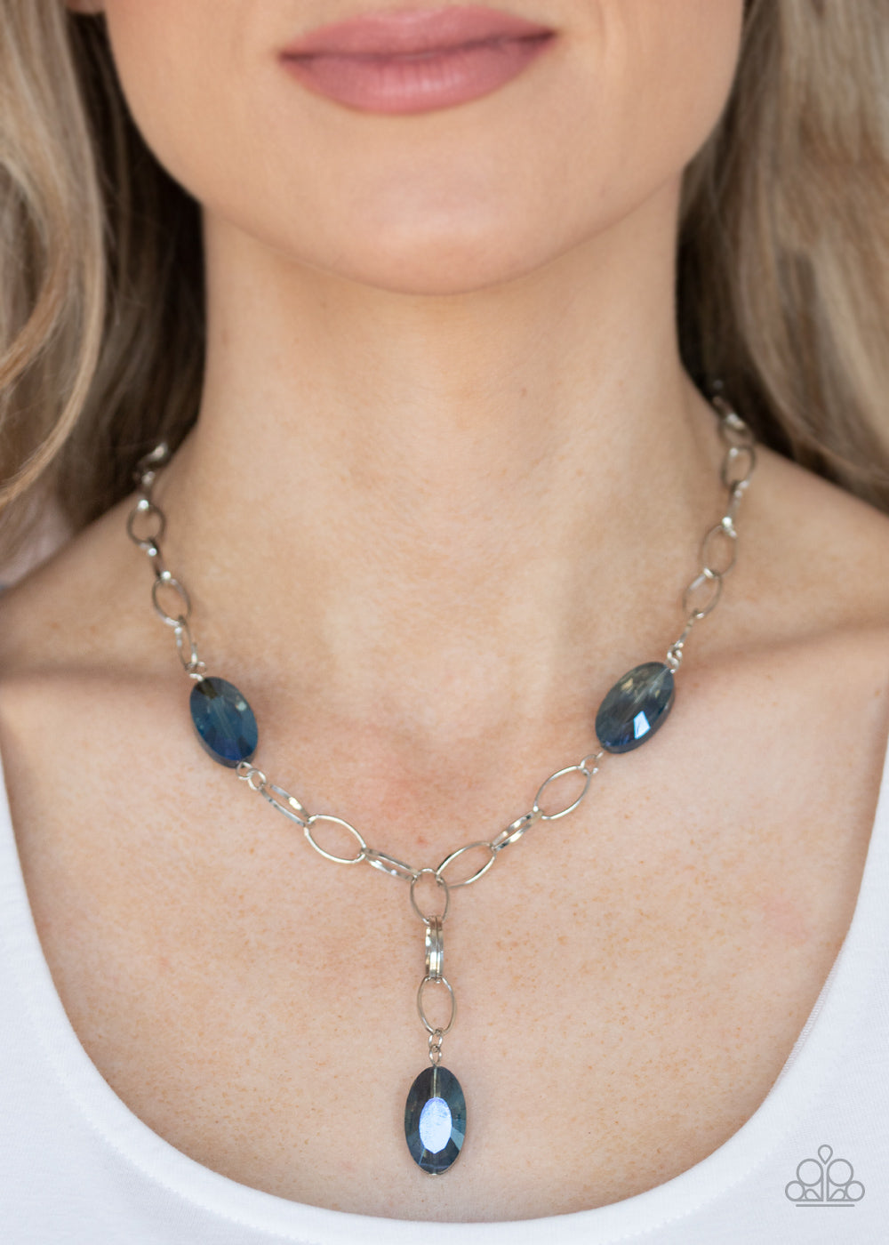 Power Up - Blue - Paparazzi Necklace