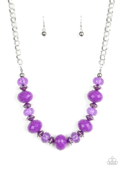 Hollywood Gossip - Purple Necklace