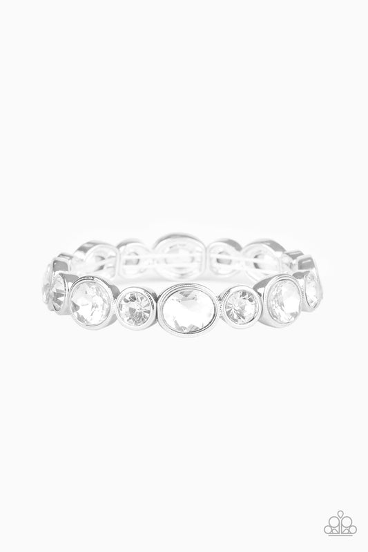 Still Glowing Strong - White - Paparazzi Bracelet (LOP)