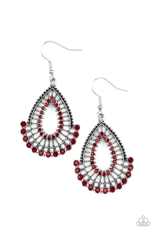 Castle Collection - Red Fish Hook Earrings