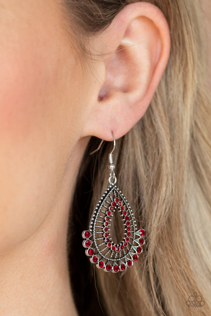 Castle Collection - Red Fish Hook Earrings