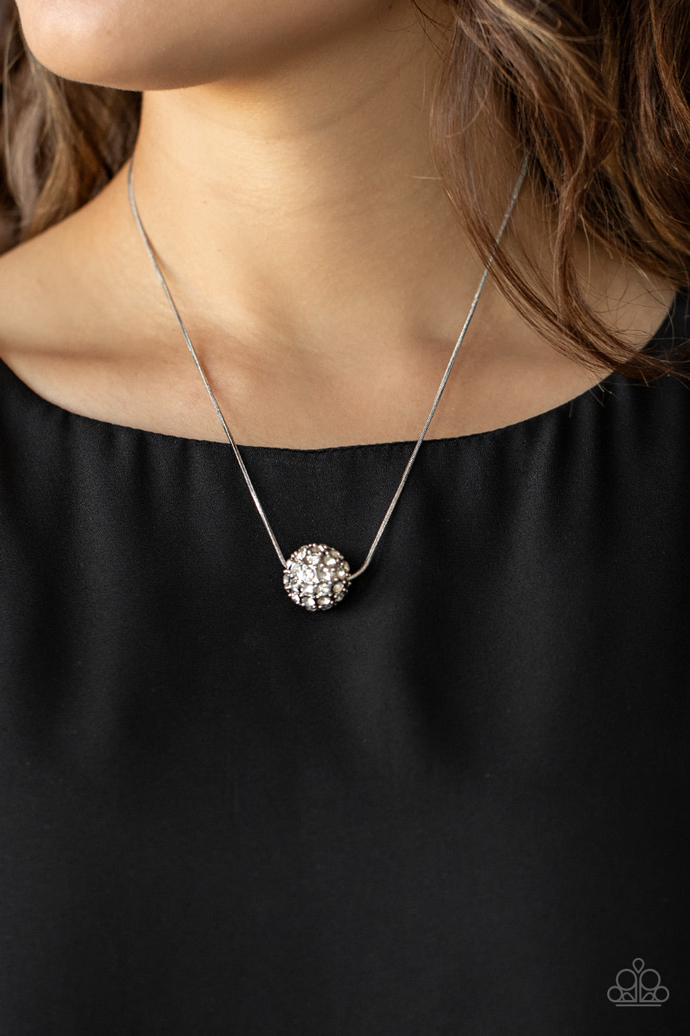 Come Out of Your Bombshell - White - Paparazzi Necklace (2023 Black Diamond LOP)