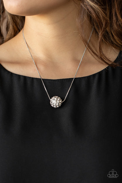 Come Out of Your Bombshell - White - Paparazzi Necklace (2023 Black Diamond LOP)