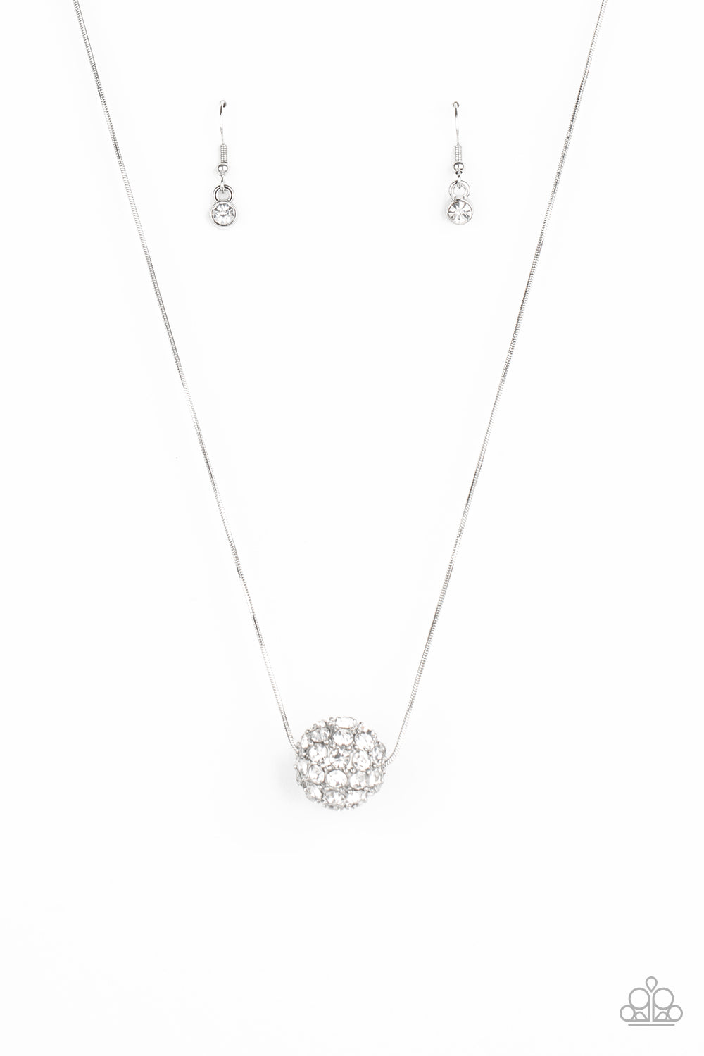 Come Out of Your Bombshell - White - Paparazzi Necklace (2023 Black Diamond LOP)