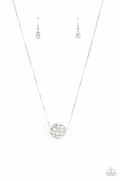 Come Out of Your Bombshell - White - Paparazzi Necklace (2023 Black Diamond LOP)