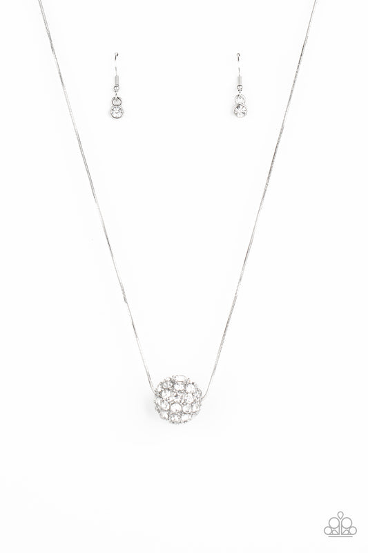 Come Out of Your Bombshell - White - Paparazzi Necklace (2023 Black Diamond LOP)