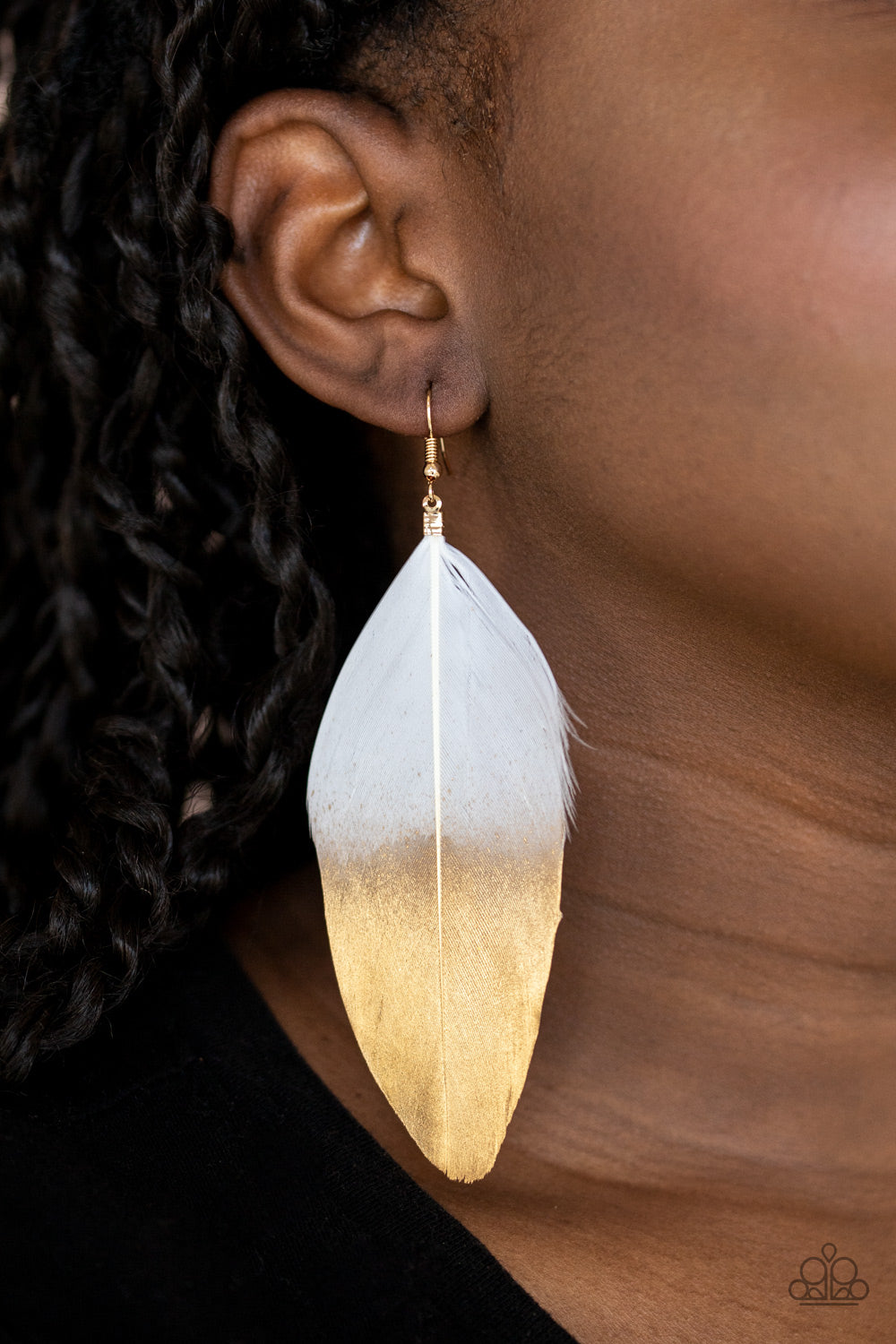 Fleek Feathers - White Fish Hook Earrings