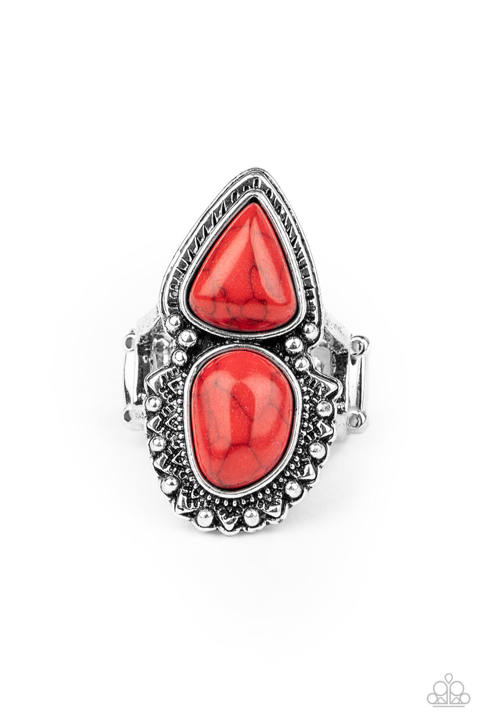 Mojave Mosaic - Red - Paparazzi Ring
