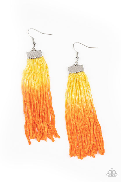 Dual Immersion - Yellow Fish Hook Earrings