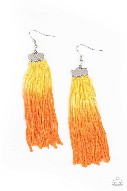 Dual Immersion - Yellow Fish Hook Earrings