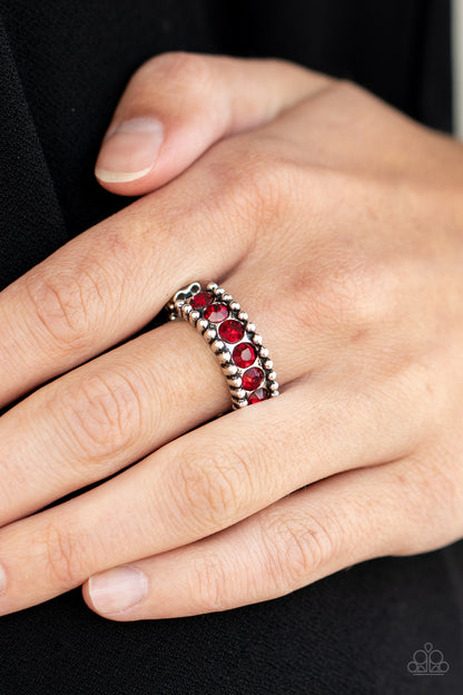 Crank It Up - Red - Paparazzi Ring