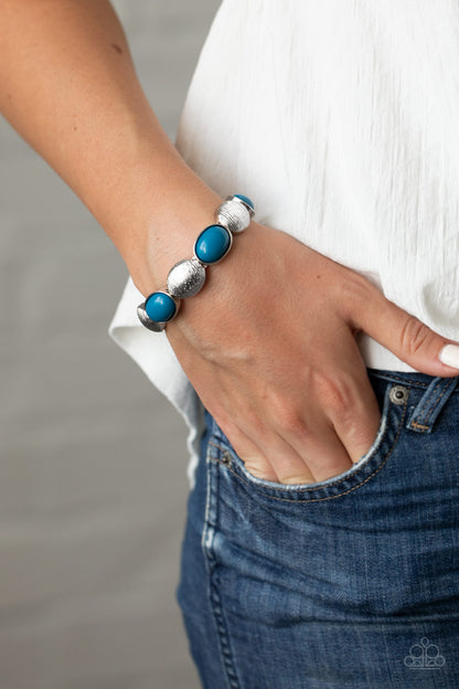 Decadently Dewy - Blue - Paparazzi Bracelet