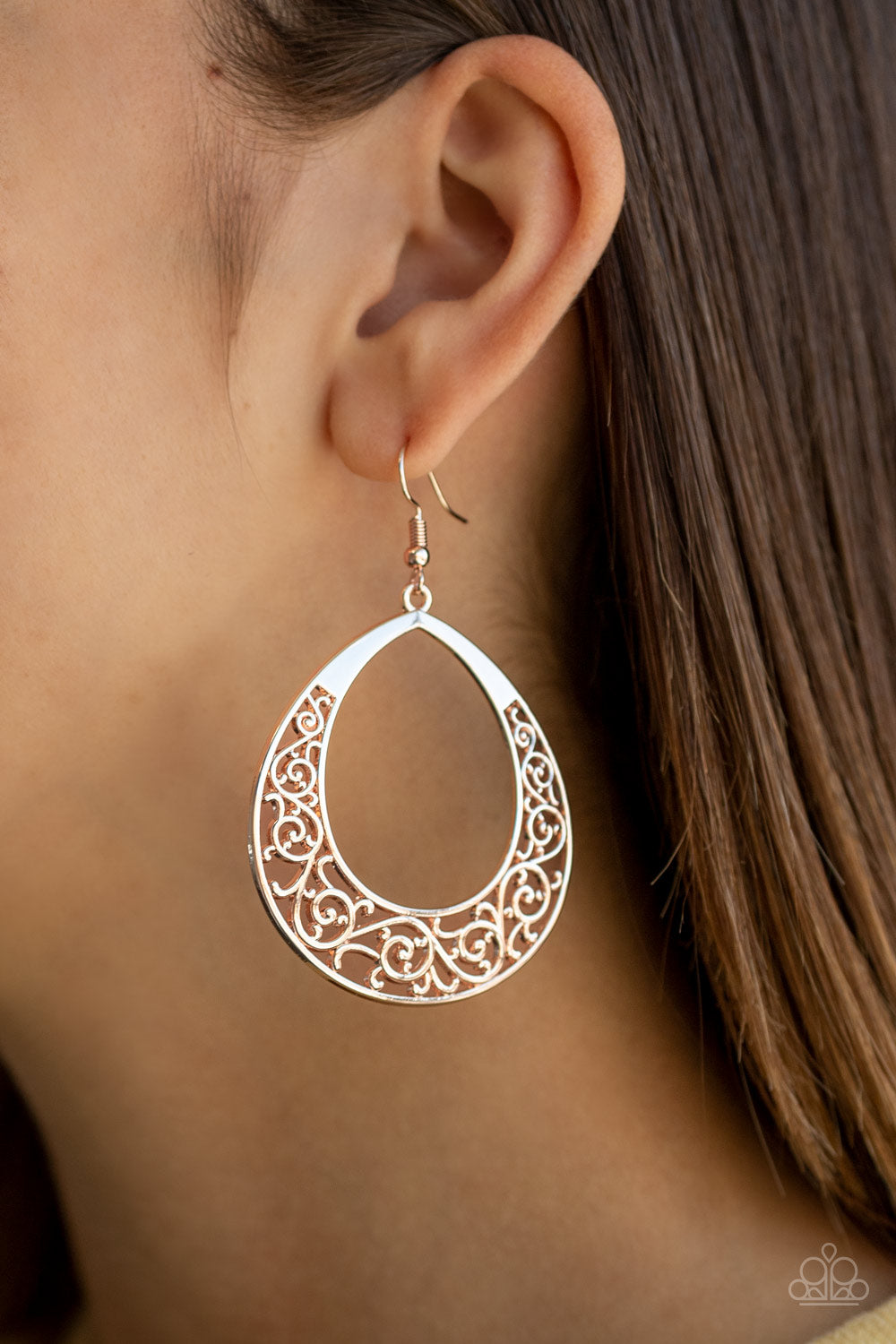 Vineyard Venture - Rose Gold Fish Hook Earrings