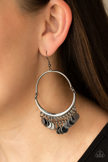 Speed of SPOTLIGHT - Black - Paparazzi Earrings
