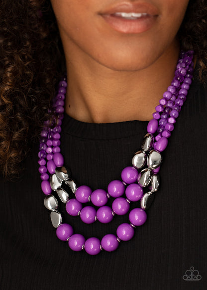 Flamingo Flamboyance - Purple Paparazzi Necklace