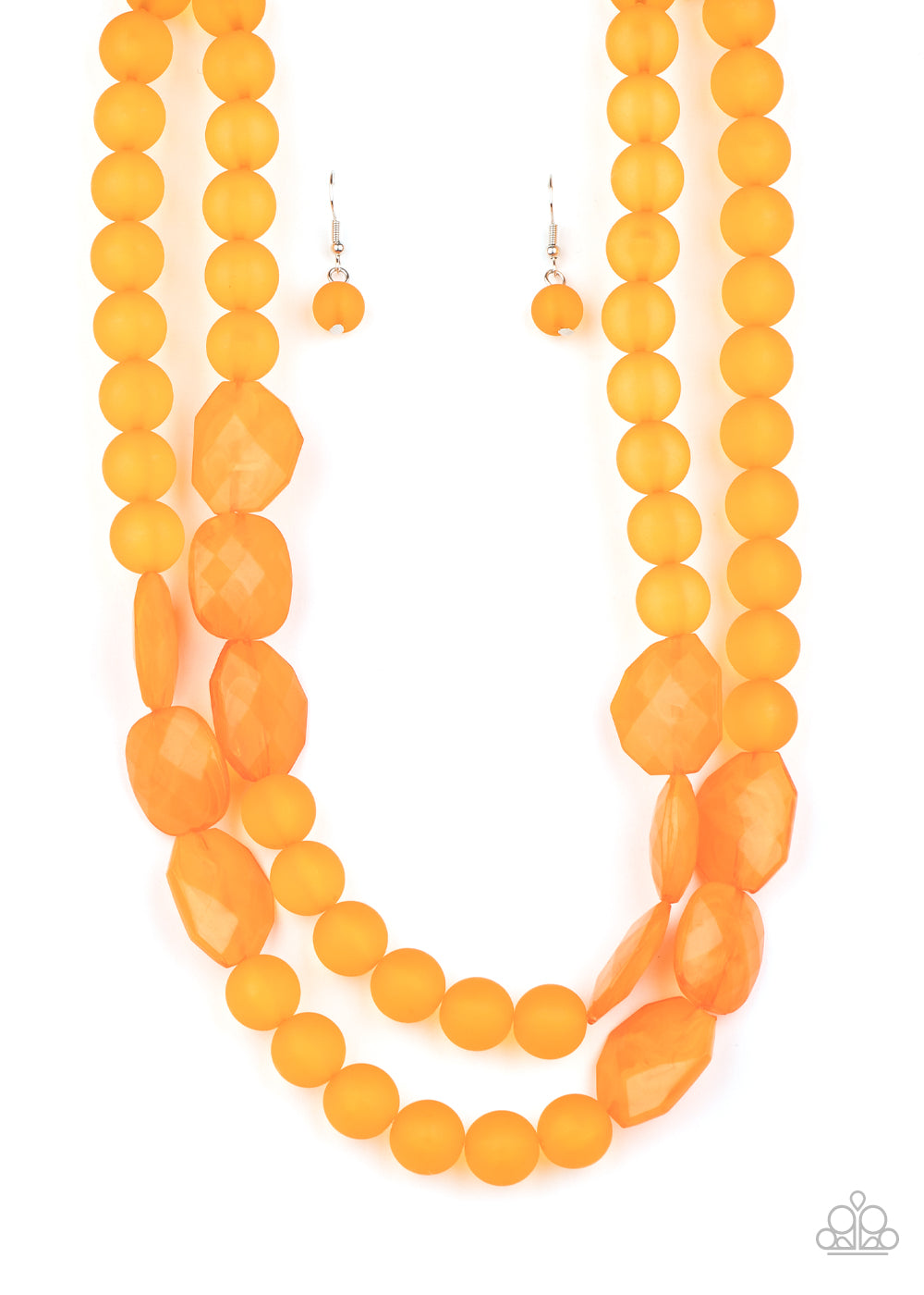 Arctic Art - Orange - Paparazzi Necklace