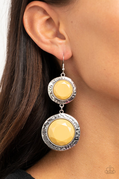 Thrift Shop Stop - Yellow Fish Hook Earrings