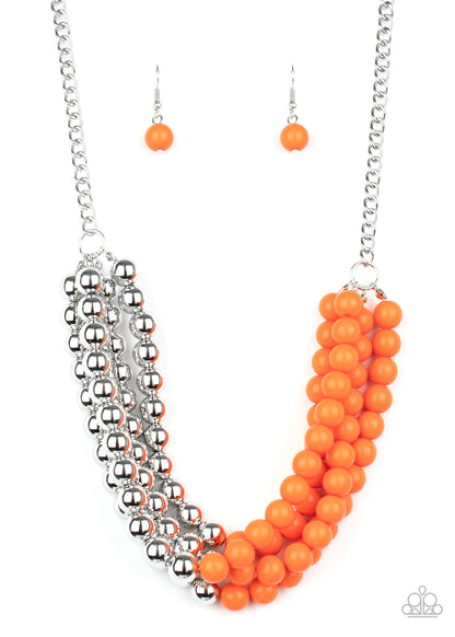 Layer After Layer - Orange - Paparazzi Necklace