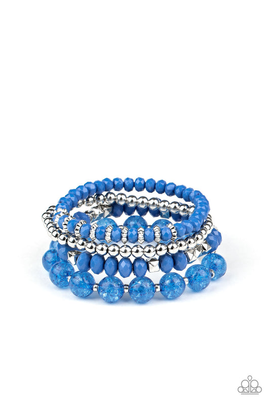 Layered Luster - Blue - Paparazzi Bracelet