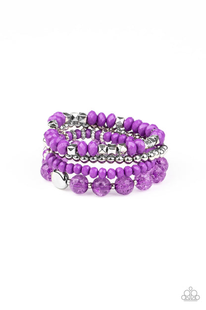 Layered Luster - Purple - Paparazzi  Bracelet